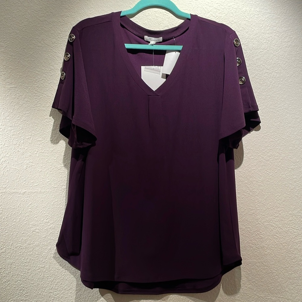 89th + Madison Blackberry Archroma Women’s Blouse